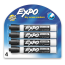 Expo Low Odor Dry Erase Markers - Black / Pack of 4 (Chisel)