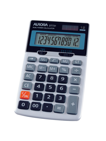 Aurora Calculator DT731/DT286TX 12 Digits Asstd