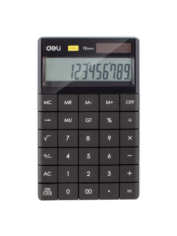 Deli Calculator E1589 Modern 12-Digit Red