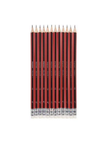 Pencil HB Red/Blk with eraser