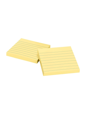 76MMX76MM Lined Post It Notepad 100Sht FO3 Yellow