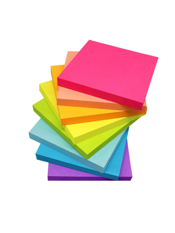 Note Pad, Sticky, Assorted Color / 3X3 T03