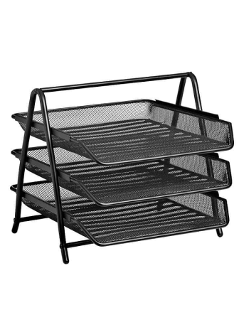 3 Tier Letter Tray Metal Mesh