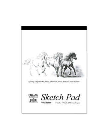 Bazic Premium Sketch Pad / 23cm x 30.5cm (40 Sheets)