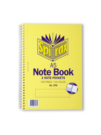 Spirax 570 Notebook Pocket A5 200 Pages