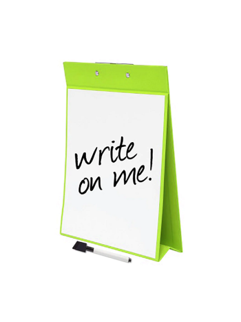 ColourHide A4 Clipboard/Whiteboard With Marker - Green / A4 (Stand Up)
