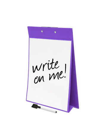 ColourHide A4 Clipboard/Whiteboard With Marker - Purple / A4 (Stand Up)