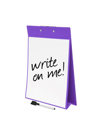 ColourHide A4 Clipboard/Whiteboard With Marker - Purple / A4 (Stand Up)
