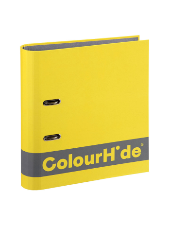 ColourHide Silky Touch A4 Lever Arch - Yellow / 375 Sheets Capacity (70mm Spine) In CDU