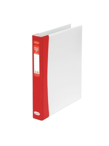 ColourHide Insert Softgrip A4 2D Ring Binder - Red / 200 Page Capacity (25mm Spine) In CDU