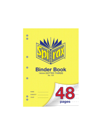 Spirax Binder Book A4 - No. 124 / 48 Pages (14mm Dotted Thirds)