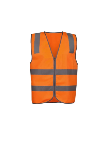 Safety Vest H With Zipper - Orange / Mixed Sizes in a carton: Sx4 Mx4 Lx16 XLx16 2XLx16 3XLx16