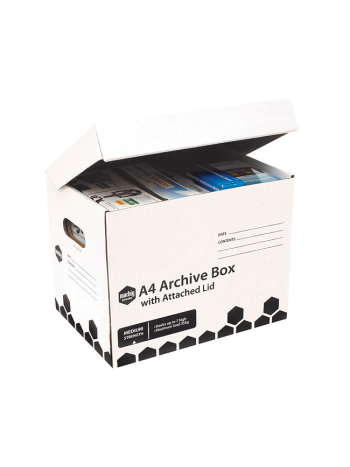 A4 archive box with attached Lid
