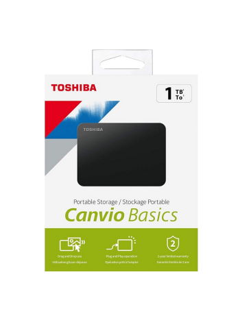 Toshiba HDTB510AKCAB 1TB Canvio Partner A5 USB-C Hard Drive