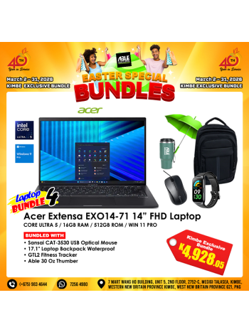 Acer NX.EJJSA.001 Extensa EXO14-71 Ultra5-125H 14 16GB 512GB W11P BUNDLE @ KIMBE BRANCH