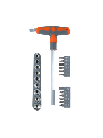 22 Pieces T Handle Socket and Bit Set