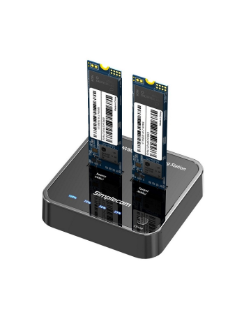 Simplecom SD550 USB 3.2 Gen2 to DualBay NVMe M.2 SSD Docking Station Duplicator-Image 1