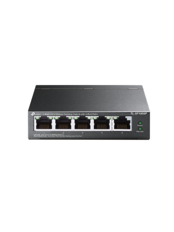 TP-Link SF1005P 5 Port 10/100 MBPS Desktop Switch with 4 Port POE Steel Case-Image 1