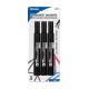 Bazic Permanent Markers / Black (Pack of 3) Broad Line Durable Tip