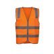 Safety Vest H With Zipper - Orange / Mixed Sizes in a carton: Sx4 Mx4 Lx16 XLx16 2XLx16 3XLx16